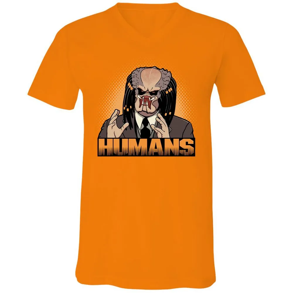Unisex V-Neck T-Shirt - 92YXQDNS - Orange - 11