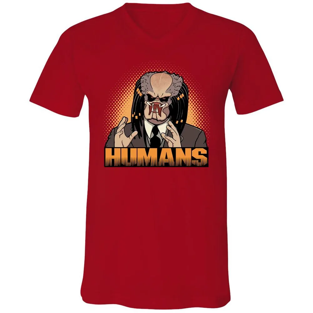 Unisex V-Neck T-Shirt - 92YXQDNS - Red - 3