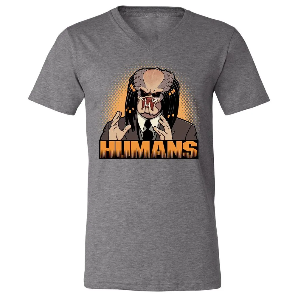 Unisex V-Neck T-Shirt - 92YXQDNS - Deep Heather - 13
