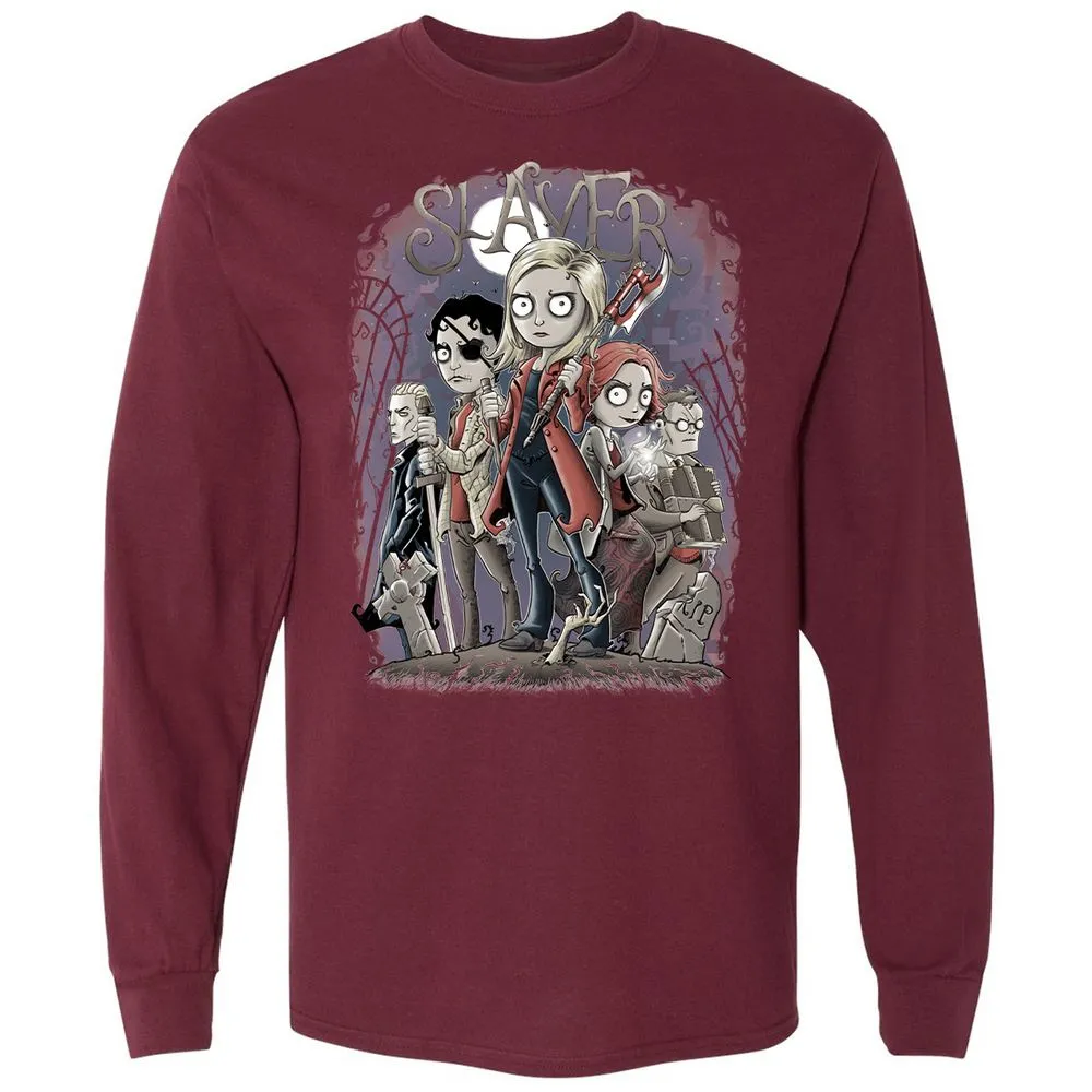 Long Sleeve T-Shirt - 6CUDQMPZ - Maroon - 11