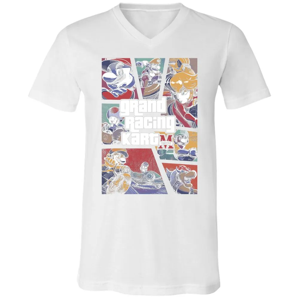 Unisex V-Neck T-Shirt - LU33VTL4 - White - 5