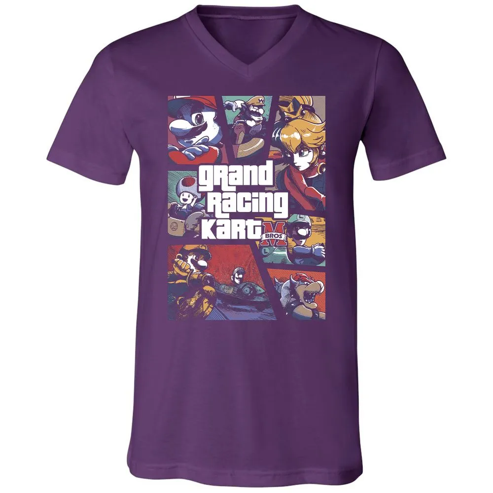 Unisex V-Neck T-Shirt - LU33VTL4 - Team Purple - 9
