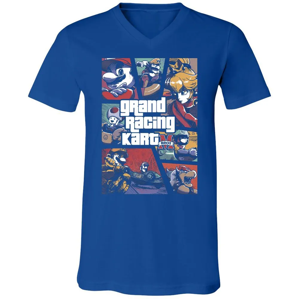 Unisex V-Neck T-Shirt - LU33VTL4 - True Royal - 4
