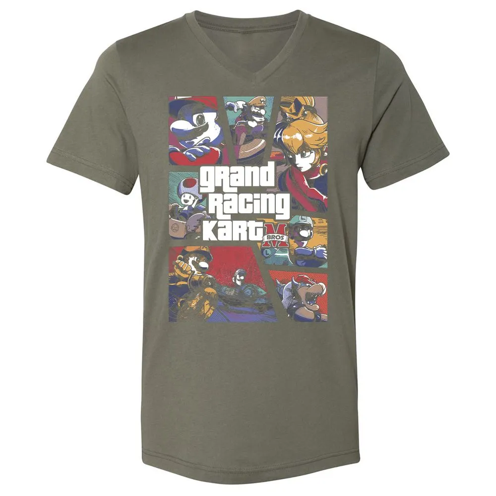 Unisex V-Neck T-Shirt - LU33VTL4 - Military Green - 10