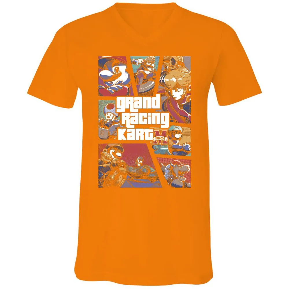 Unisex V-Neck T-Shirt - LU33VTL4 - Orange - 11