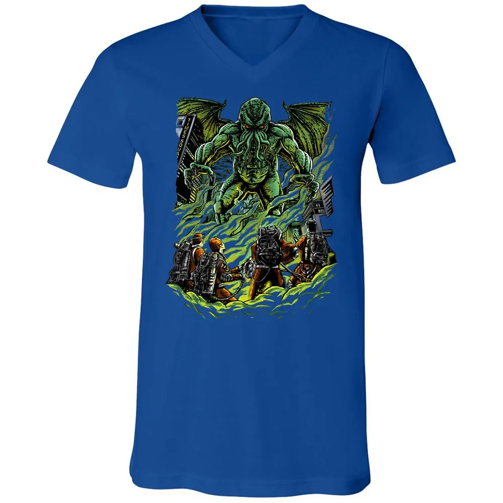 Unisex V-Neck T-Shirt - U43HSAM4 - True Royal - 4