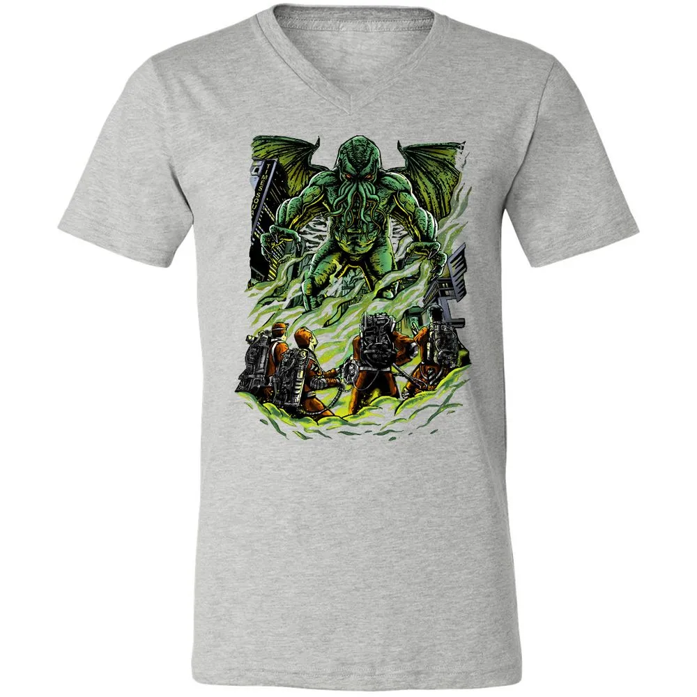 Unisex V-Neck T-Shirt - U43HSAM4 - Athletic Heather - 7
