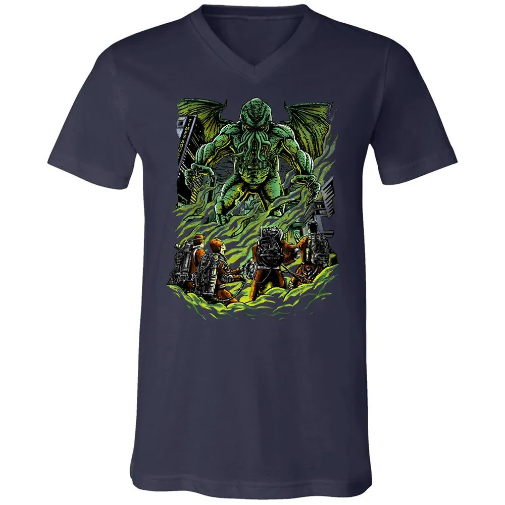 Unisex V-Neck T-Shirt - U43HSAM4 - Navy - 2