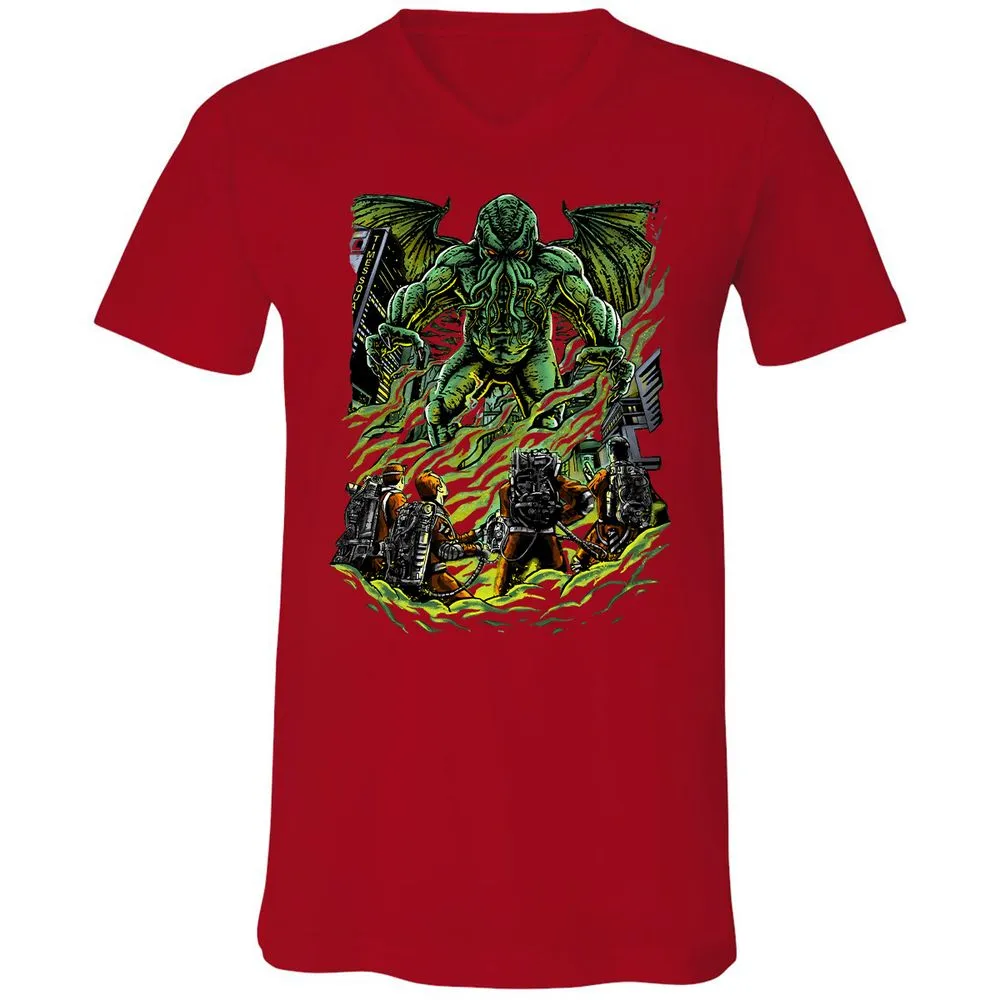 Unisex V-Neck T-Shirt - U43HSAM4 - Red - 3