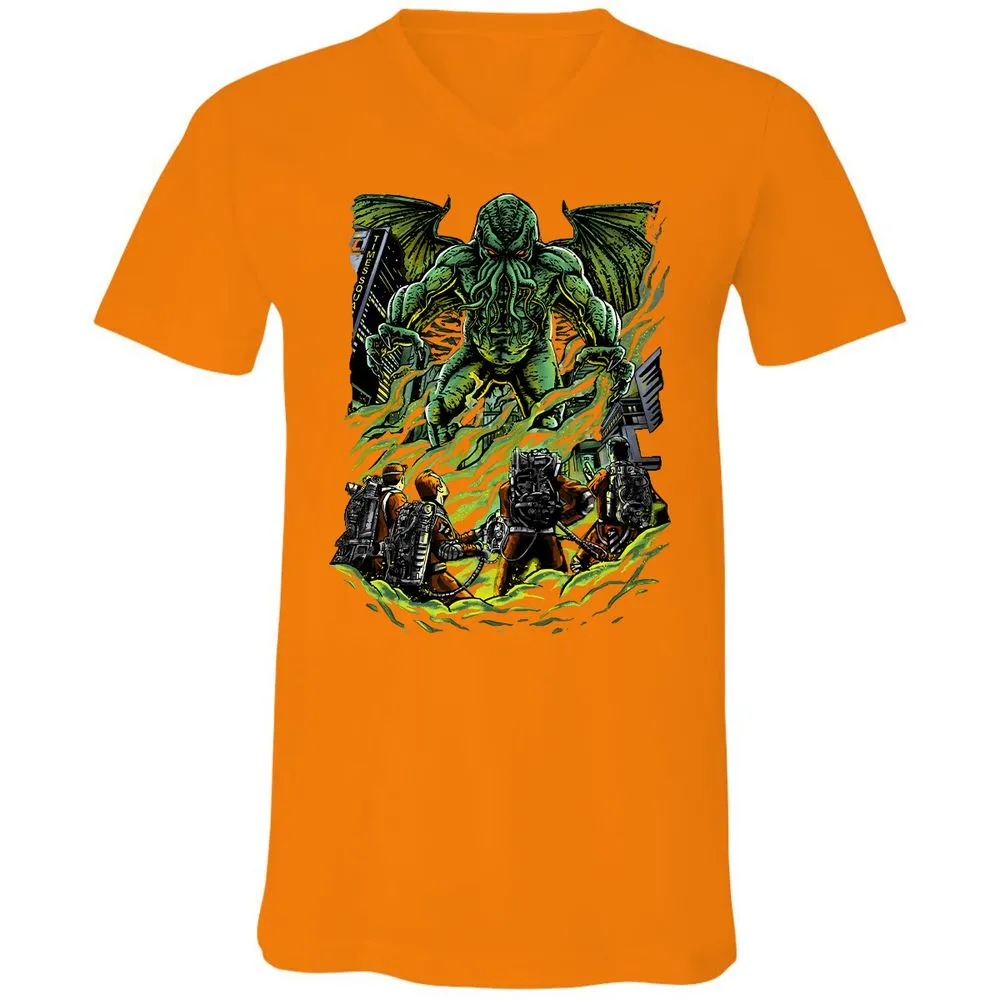 Unisex V-Neck T-Shirt - U43HSAM4 - Orange - 11