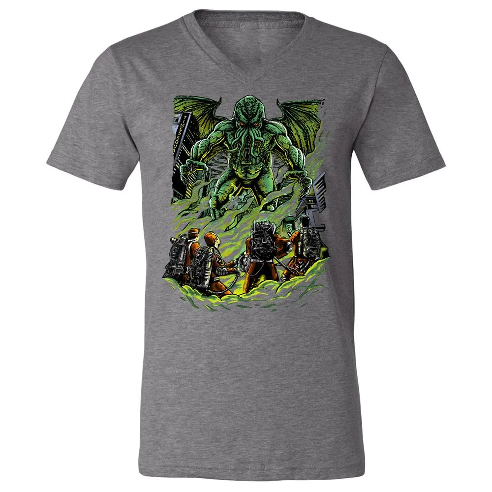 Unisex V-Neck T-Shirt - U43HSAM4 - Deep Heather - 13