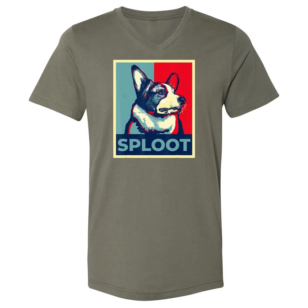 Unisex V-Neck T-Shirt - T1SKEK3E - Military Green - 10