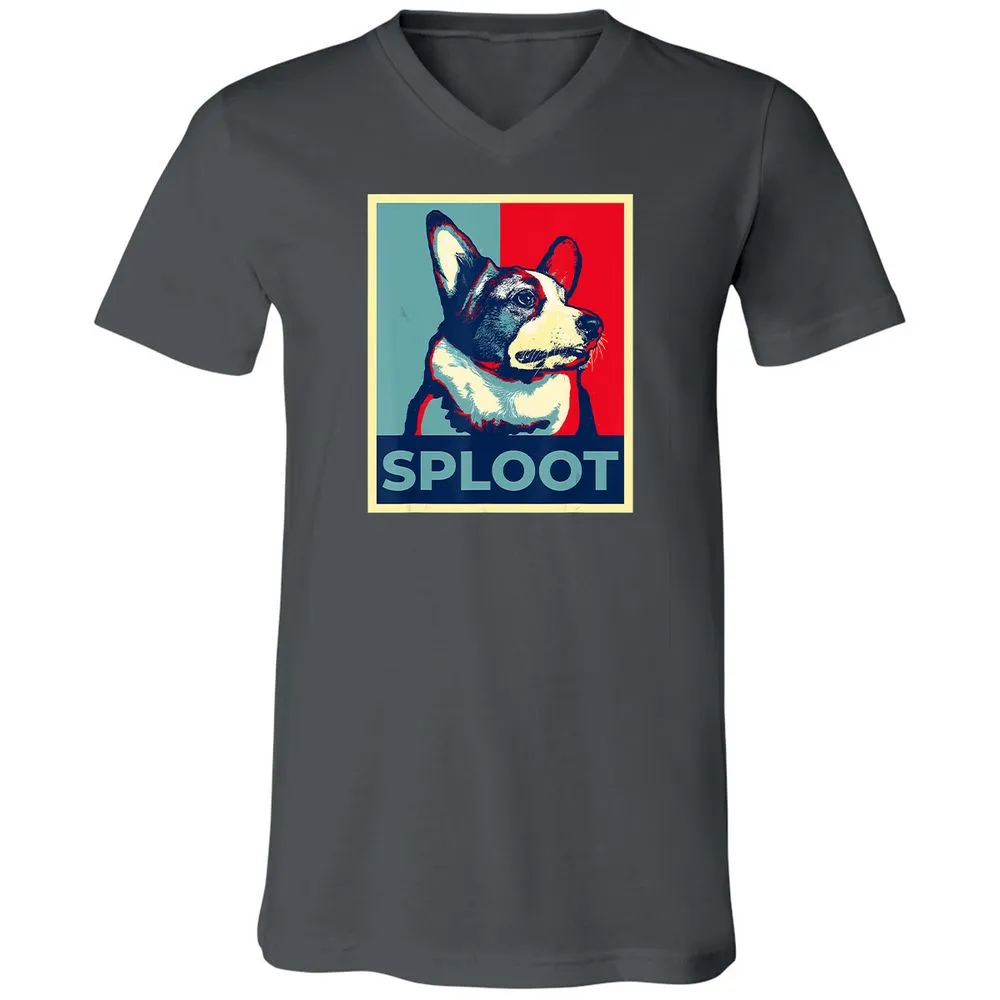 Unisex V-Neck T-Shirt - T1SKEK3E - Asphalt - 12