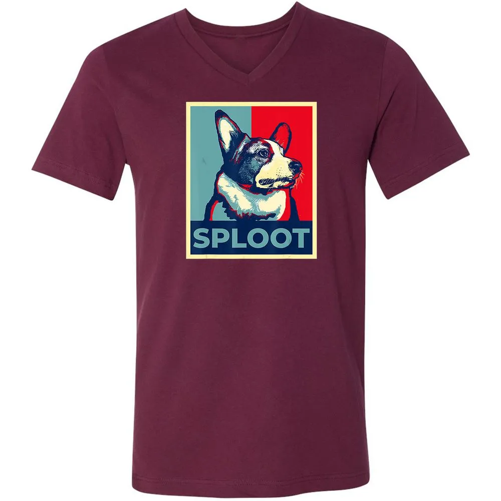 Unisex V-Neck T-Shirt - T1SKEK3E - Maroon - 6