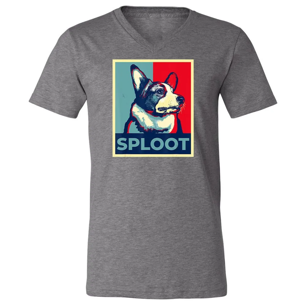 Unisex V-Neck T-Shirt - T1SKEK3E - Deep Heather - 13