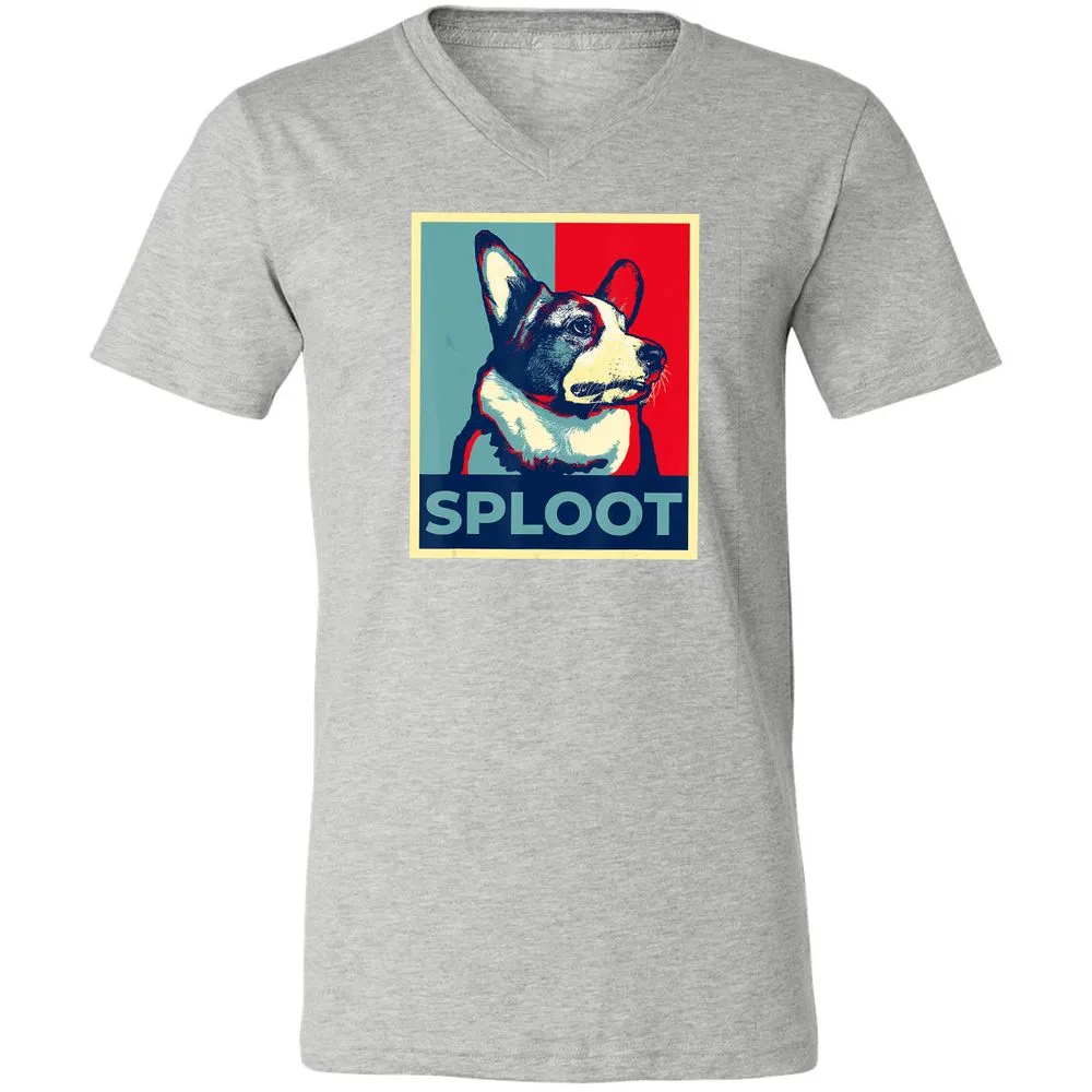 Unisex V-Neck T-Shirt - T1SKEK3E - Athletic Heather - 7