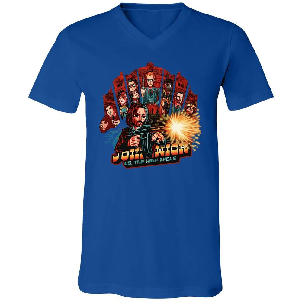Unisex V-Neck T-Shirt - 5Z6UVZKJ - True Royal - 4