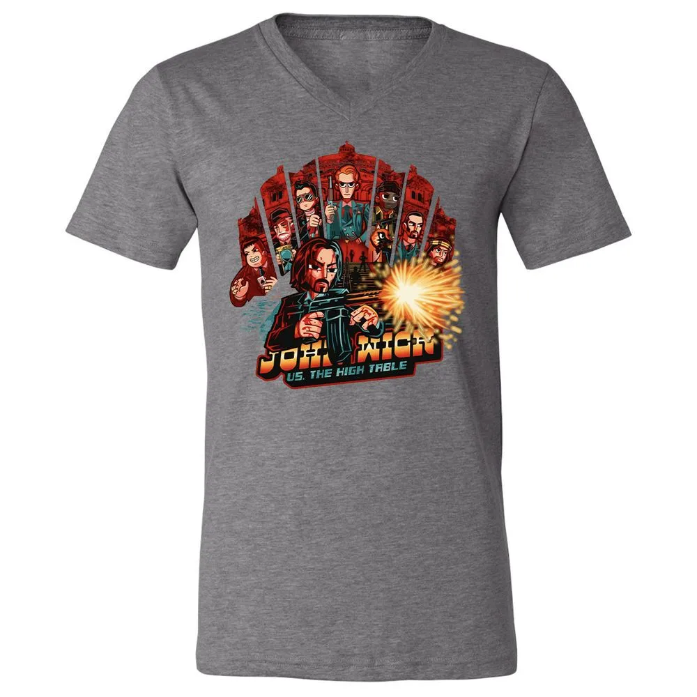 Unisex V-Neck T-Shirt - 5Z6UVZKJ - Deep Heather - 13