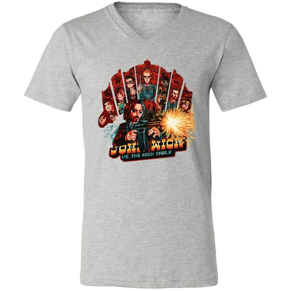Unisex V-Neck T-Shirt - 5Z6UVZKJ - Athletic Heather - 7