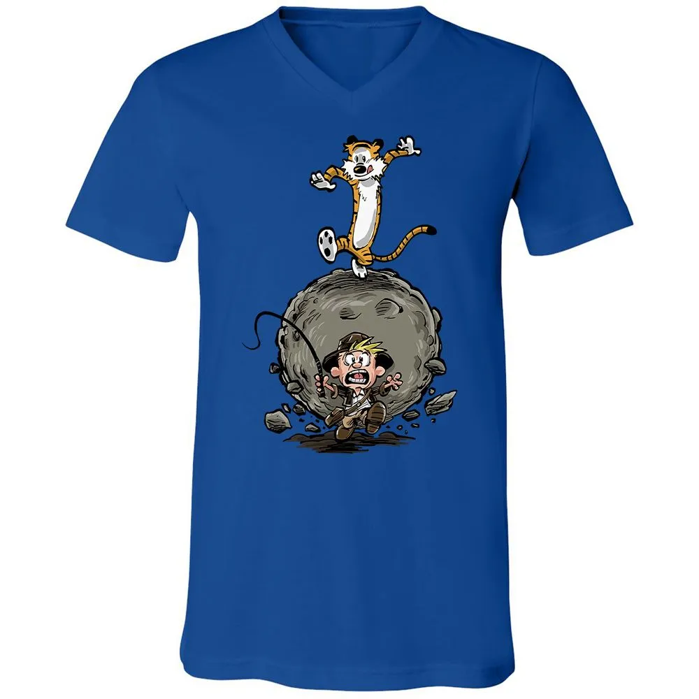 Unisex V-Neck T-Shirt - Y27DQTJR - True Royal - 4