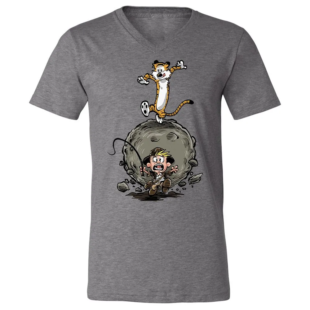 Unisex V-Neck T-Shirt - Y27DQTJR - Deep Heather - 13