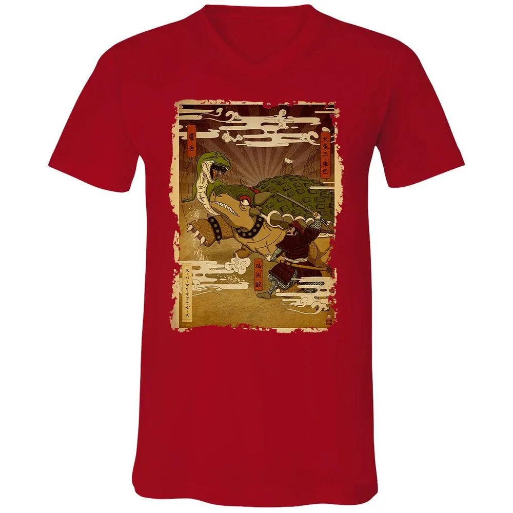 Unisex V-Neck T-Shirt - L7X3GNUC - Red - 3