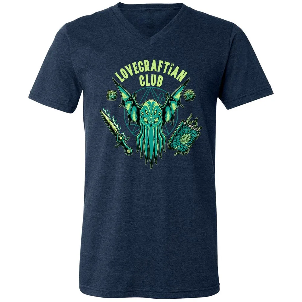 Unisex V-Neck T-Shirt - T4U2NFB5 - Heather Navy - 15