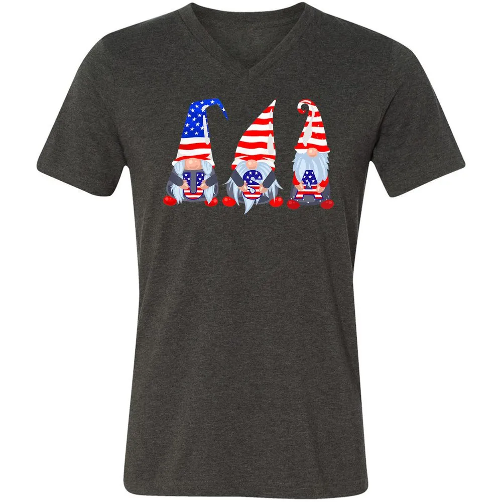 Unisex V-Neck T-Shirt - 61P5TJAD - Dark Grey Heather - 8