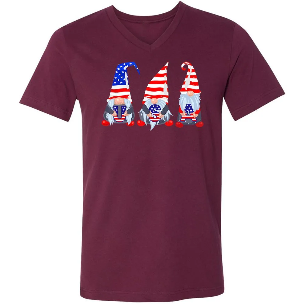Unisex V-Neck T-Shirt - 61P5TJAD - Maroon - 6