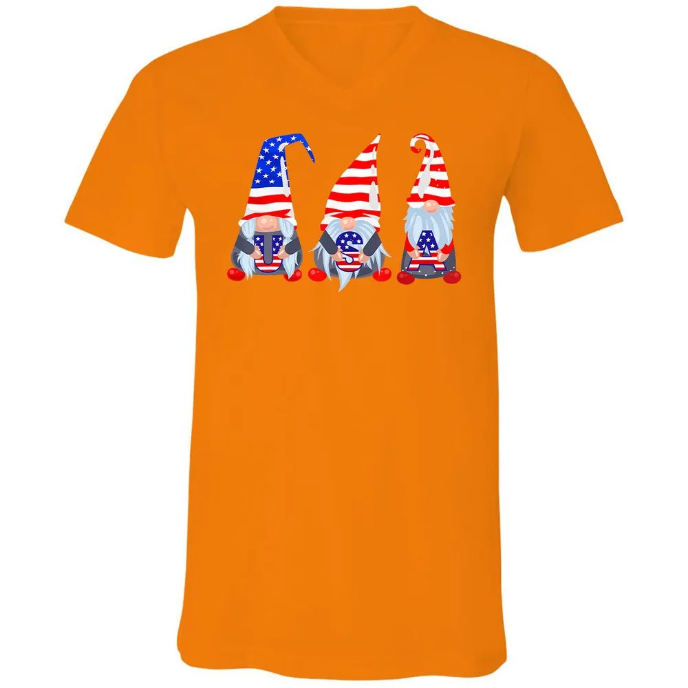 Unisex V-Neck T-Shirt - 61P5TJAD - Orange - 11
