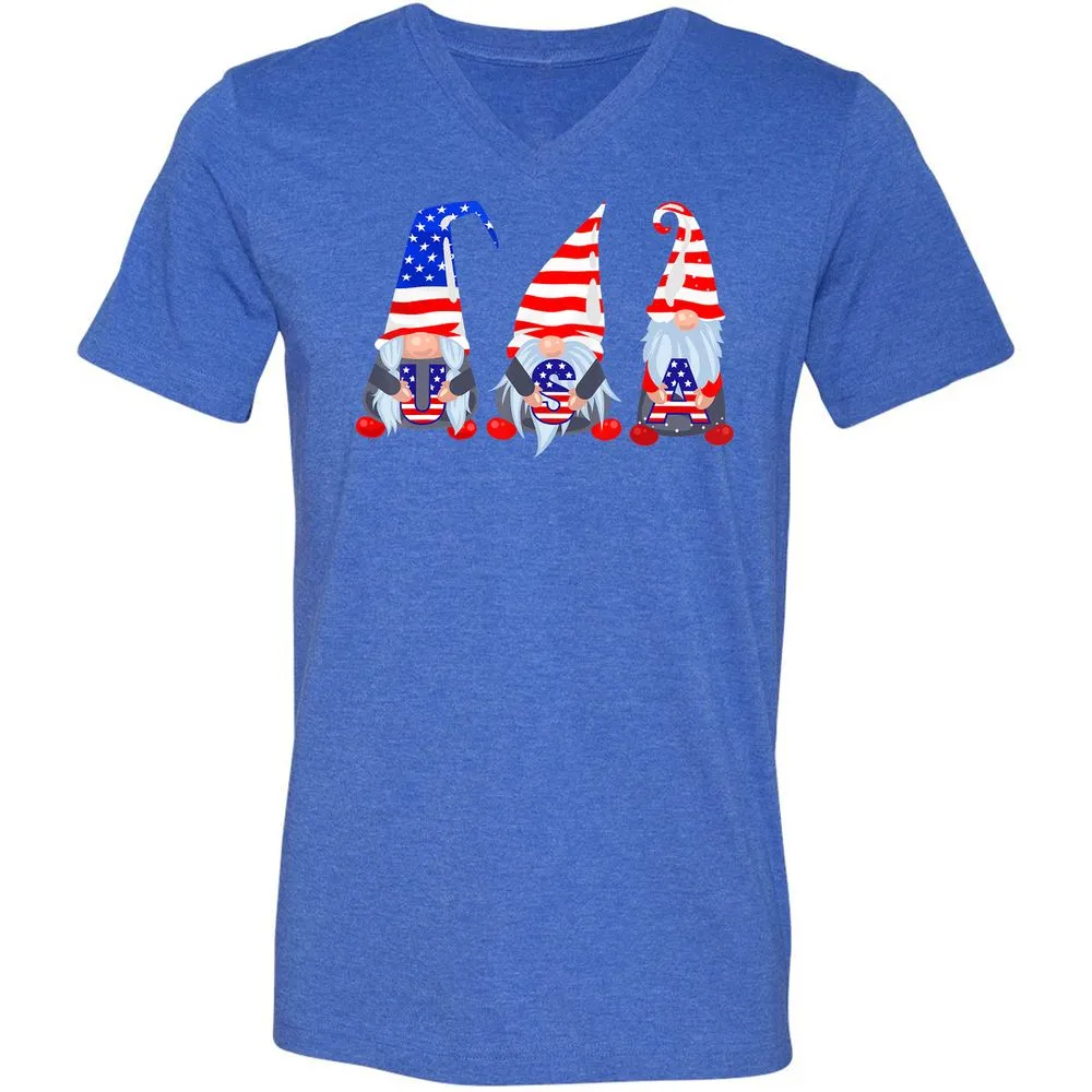 Unisex V-Neck T-Shirt - 61P5TJAD - Heather True Royal - 14