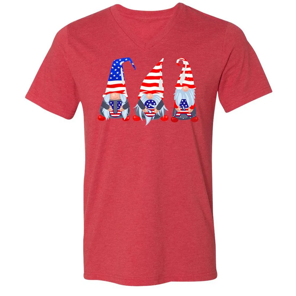 Unisex V-Neck T-Shirt - 61P5TJAD - Heather Red - 16