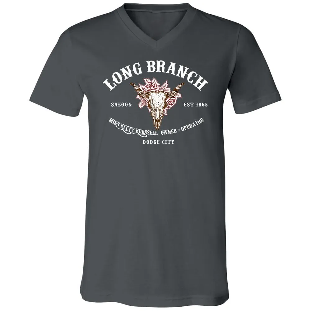 Unisex V-Neck T-Shirt - KRL1X7MH - Asphalt - 12