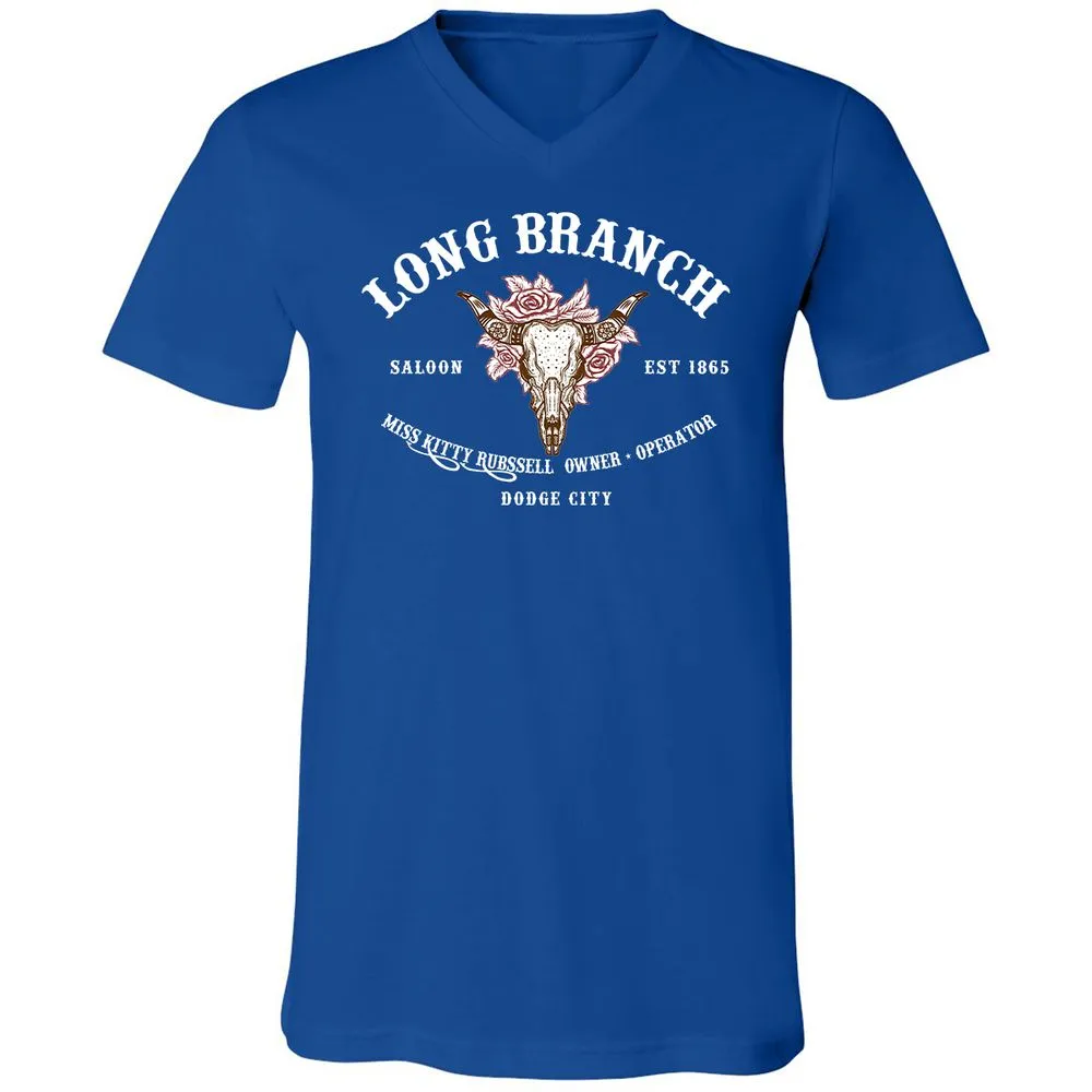 Unisex V-Neck T-Shirt - KRL1X7MH - True Royal - 4