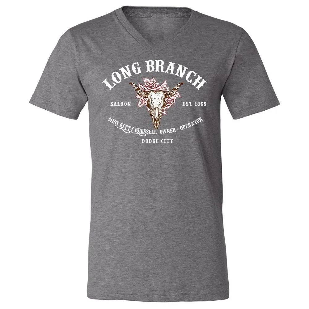 Unisex V-Neck T-Shirt - KRL1X7MH - Deep Heather - 13