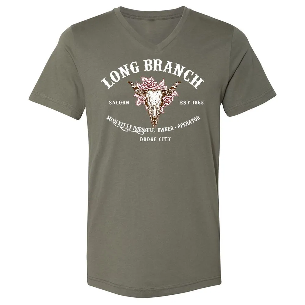 Unisex V-Neck T-Shirt - KRL1X7MH - Military Green - 10
