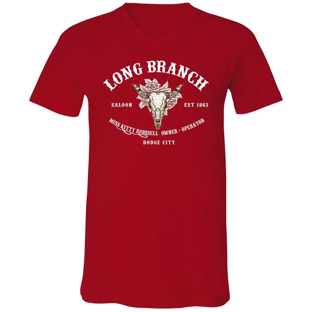 Unisex V-Neck T-Shirt - KRL1X7MH - Red - 3