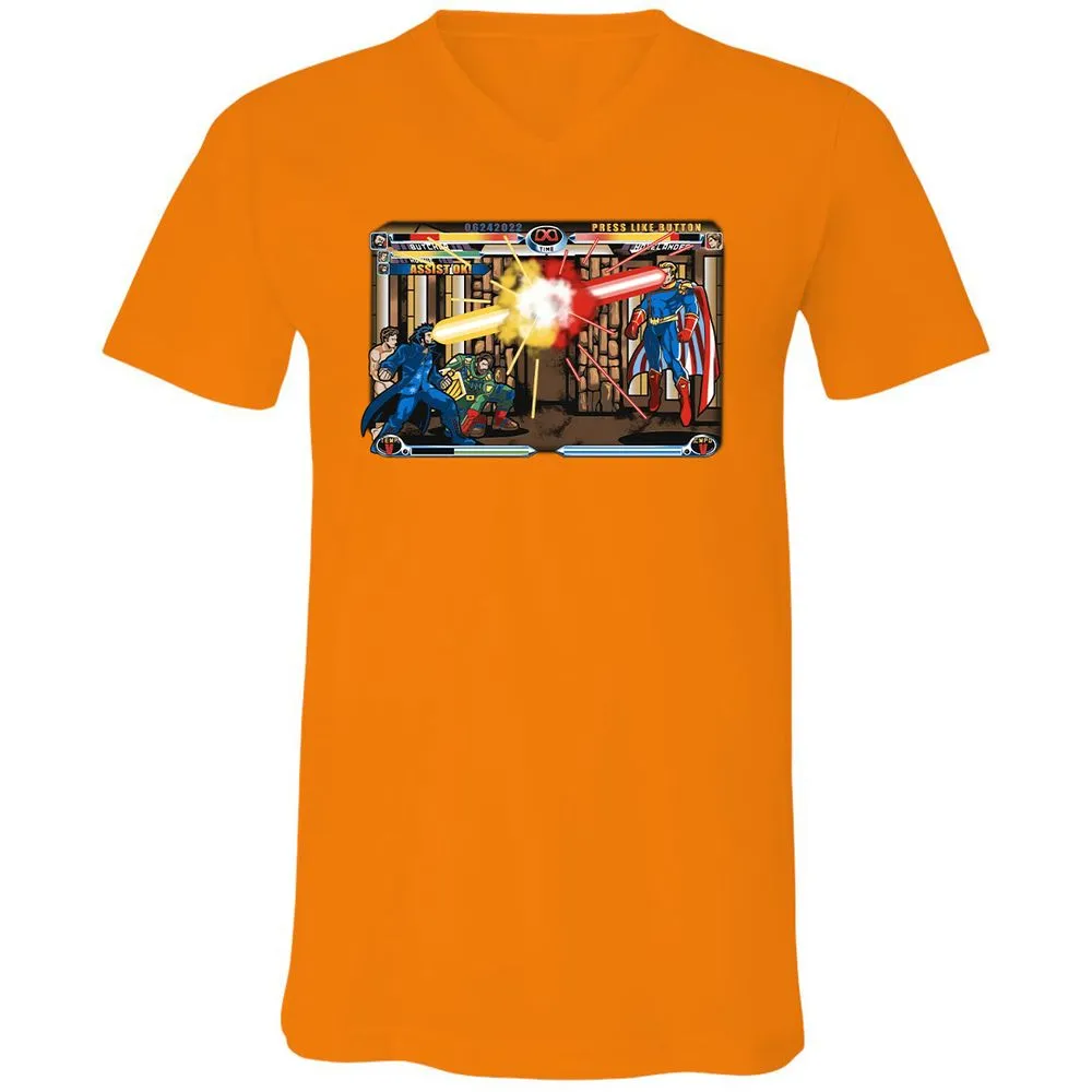 Unisex V-Neck T-Shirt - HQW6FF1K - Orange - 11