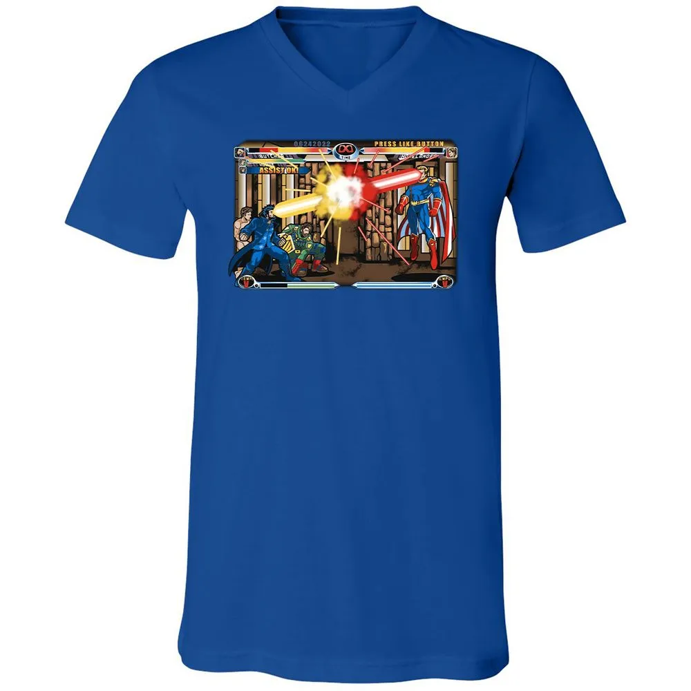 Unisex V-Neck T-Shirt - HQW6FF1K - True Royal - 4