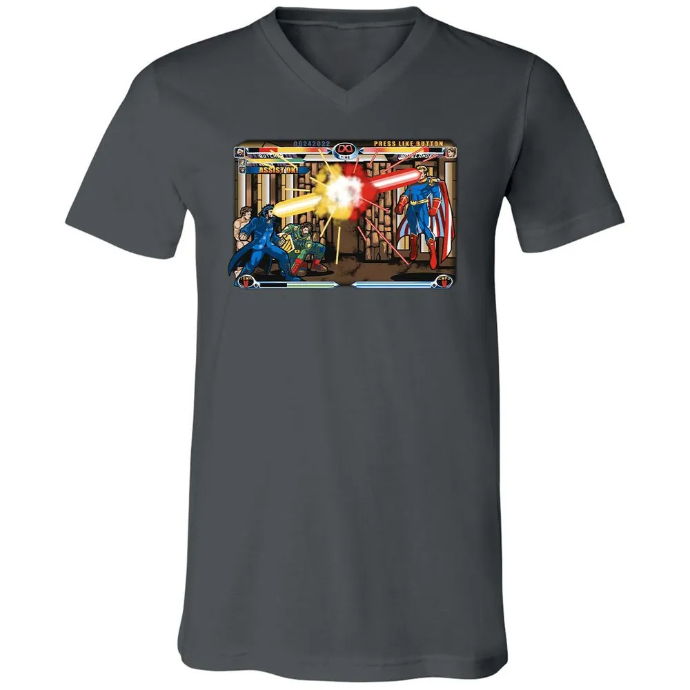 Unisex V-Neck T-Shirt - HQW6FF1K - Asphalt - 12
