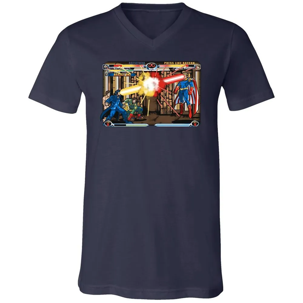 Unisex V-Neck T-Shirt - HQW6FF1K - Navy - 2