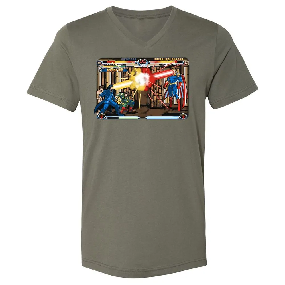 Unisex V-Neck T-Shirt - HQW6FF1K - Military Green - 10