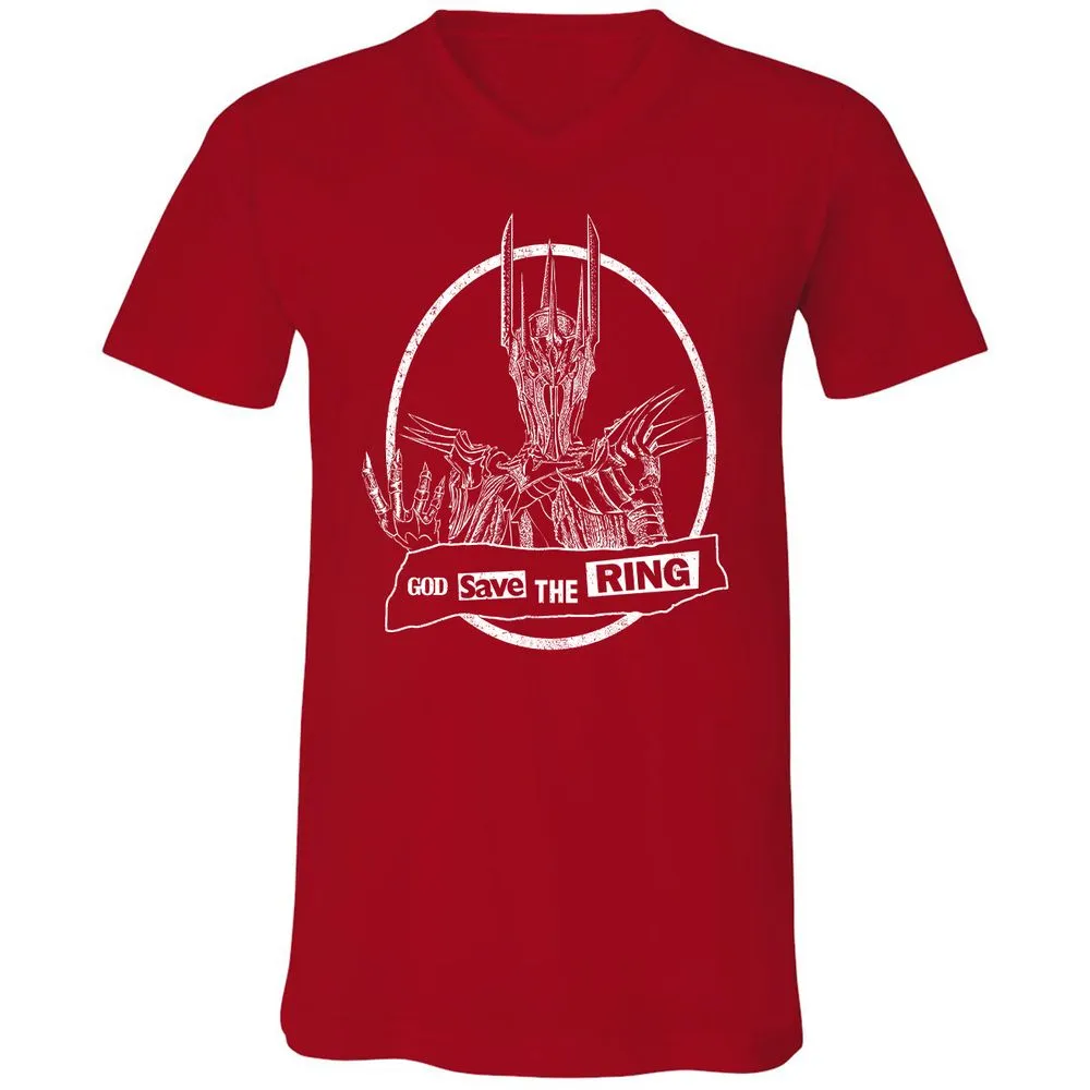 Unisex V-Neck T-Shirt - RE4YBXX4 - Red - 3