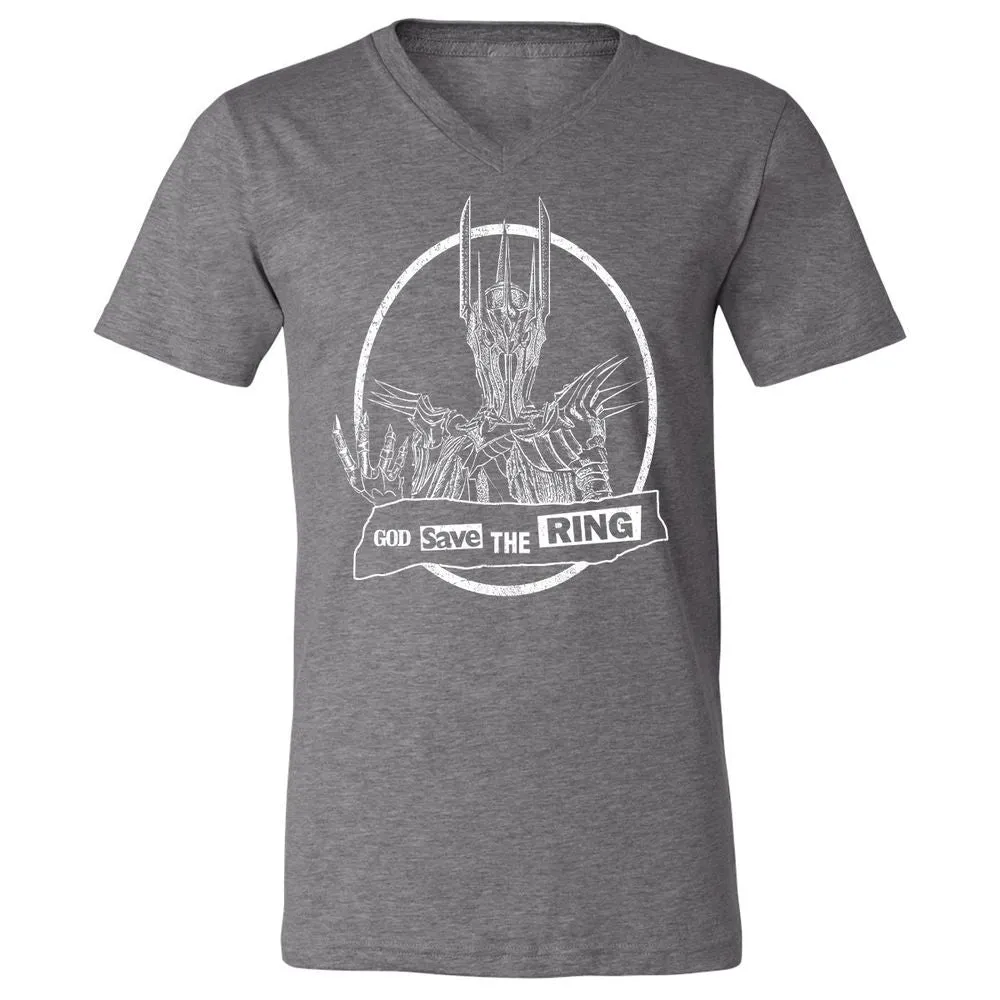 Unisex V-Neck T-Shirt - RE4YBXX4 - Deep Heather - 13