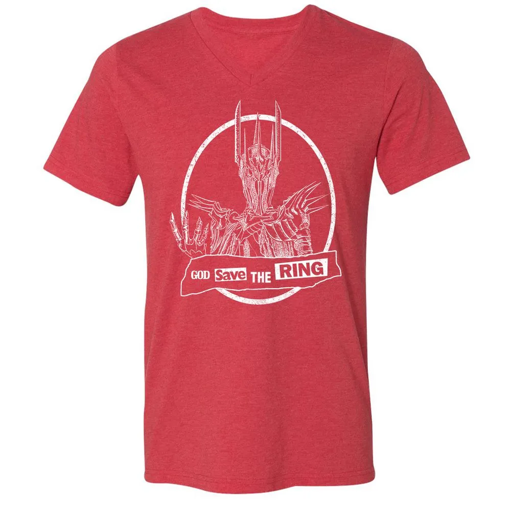 Unisex V-Neck T-Shirt - RE4YBXX4 - Heather Red - 16