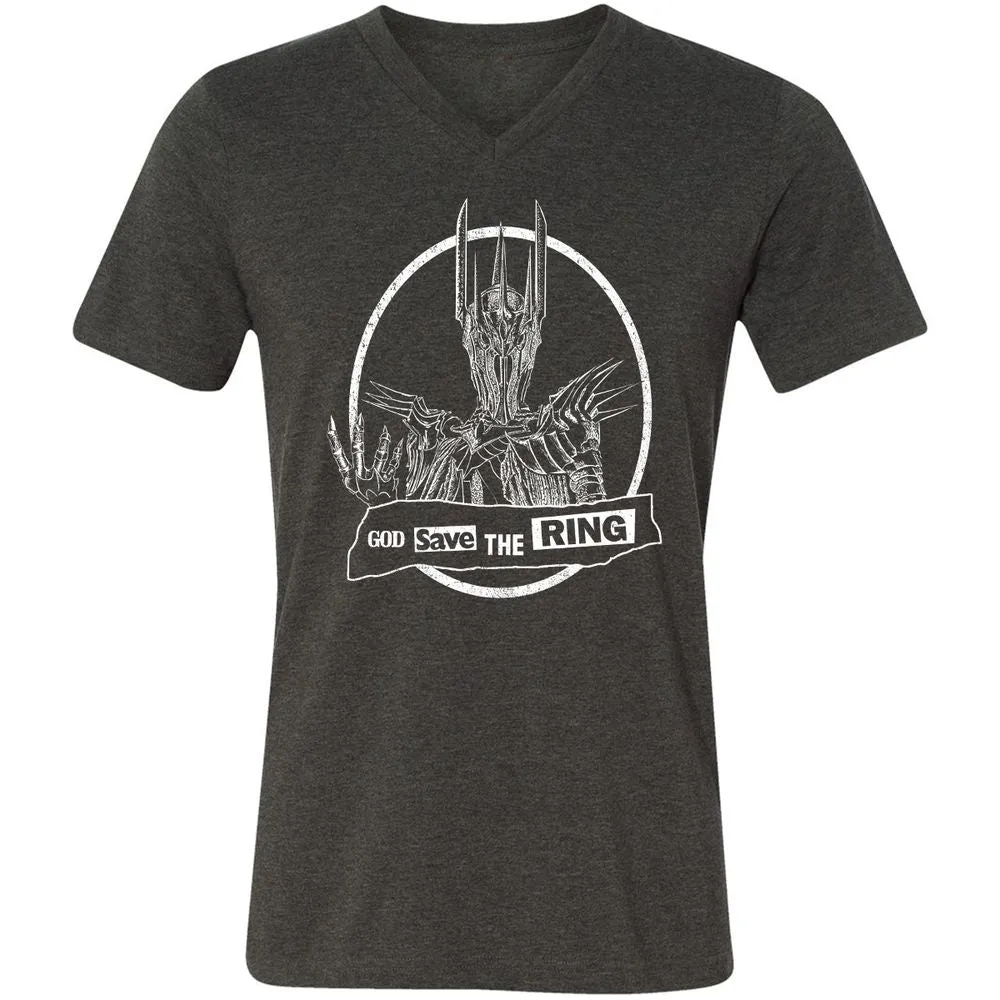 Unisex V-Neck T-Shirt - RE4YBXX4 - Dark Grey Heather - 8