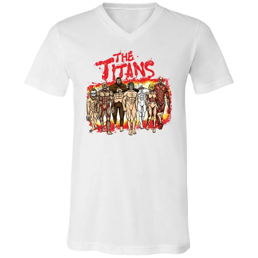 Unisex V-Neck T-Shirt - U3ZXK42X - White - 5