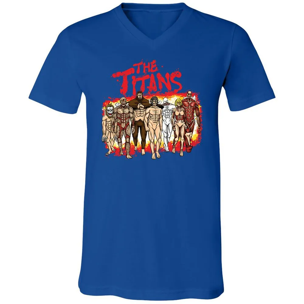 Unisex V-Neck T-Shirt - U3ZXK42X - True Royal - 4