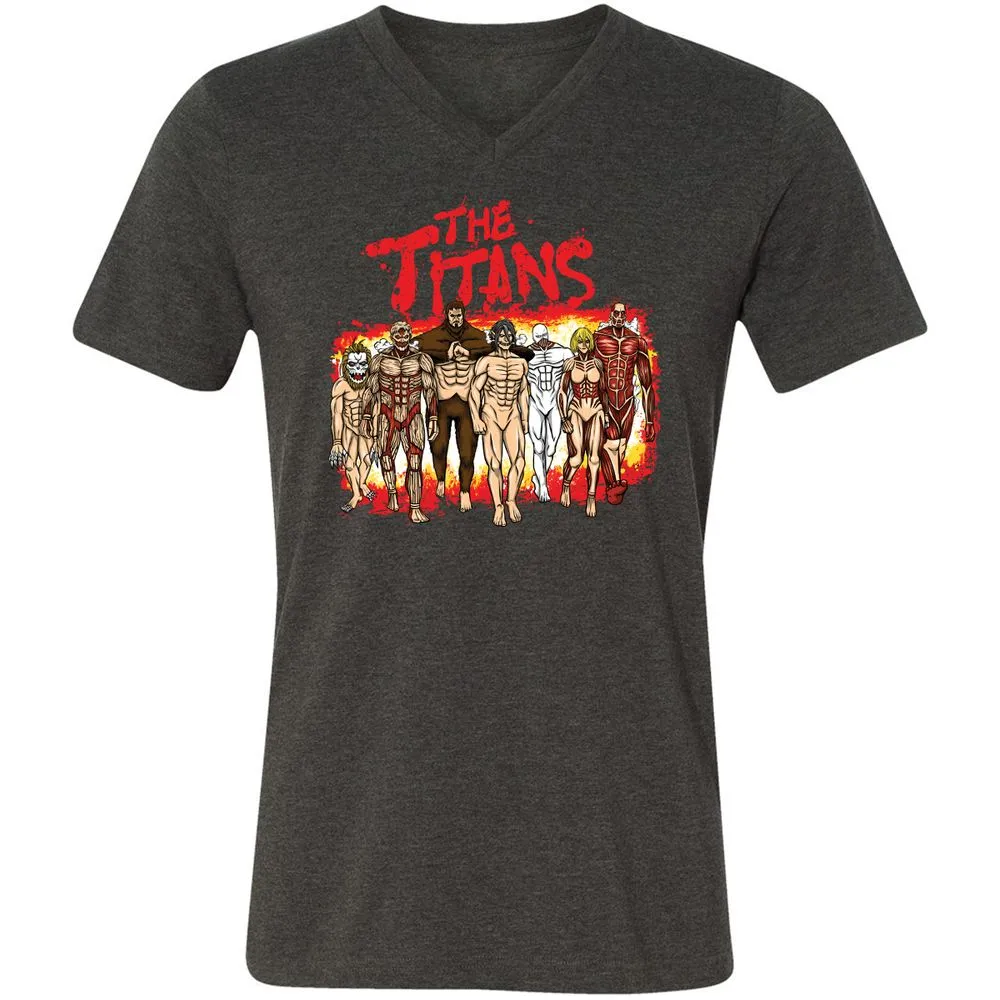 Unisex V-Neck T-Shirt - U3ZXK42X - Dark Grey Heather - 8