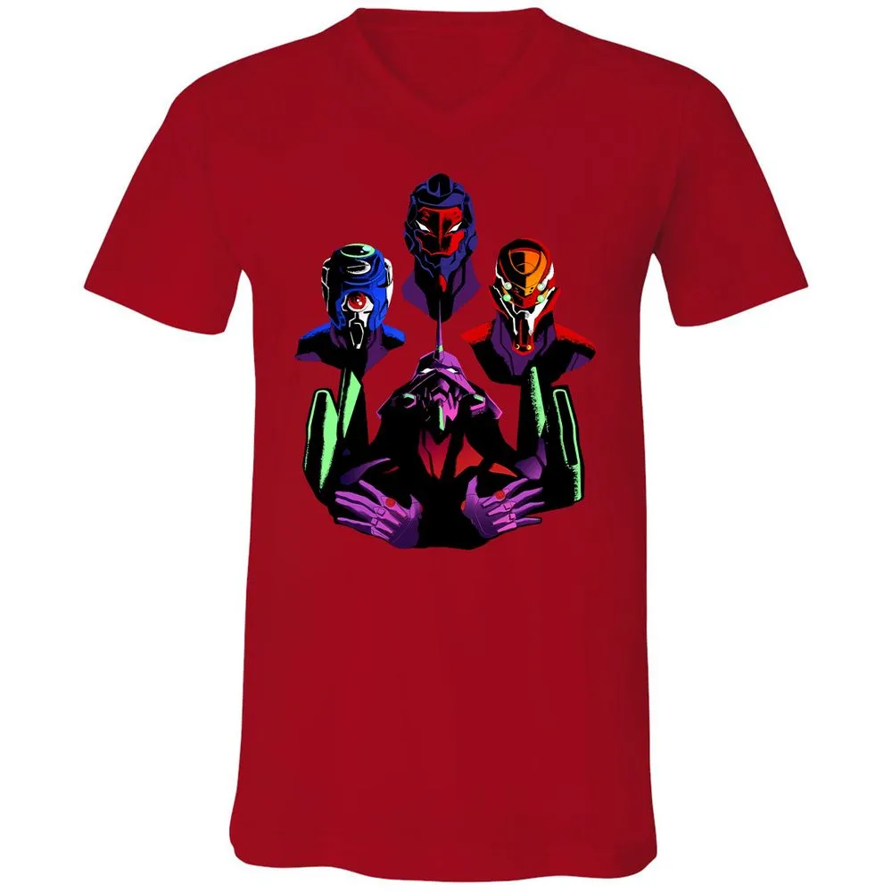 Unisex V-Neck T-Shirt - 7RPGW4W7 - Red - 3